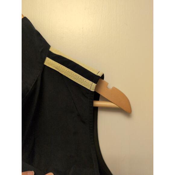 With Jean  x Ruby Lyn Track Striped Zip Front Cinch Vest Top Grunge Y2K Navy - Picture 5 of 6